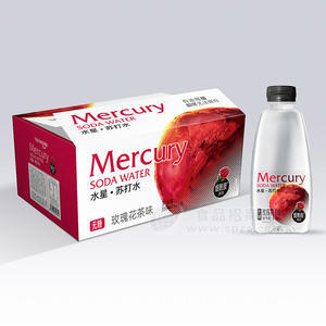 櫟洋水星蘇打水玫瑰花茶味無糖飲料飲品招商360ml