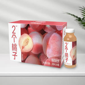 2个桃子桃味风味饮料饮品厂家招商300ml