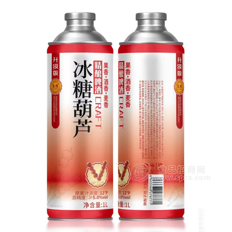 精酿啤酒冰糖葫芦5度啤酒厂家招商1L