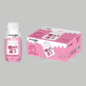 櫟洋酸奶罐子草莓乳酸菌飲品飲料招商325ml
