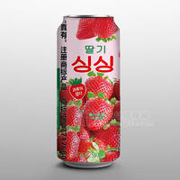 笑為鮮真有草莓肉草莓果粒果汁飲料飲料招商500ml