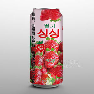 笑为鲜真有草莓肉草莓果粒果汁饮料饮料招商500ml