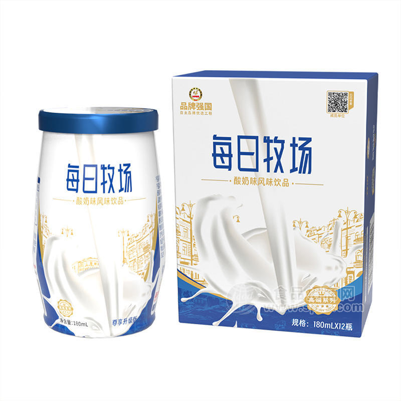 每日牧場酸奶味風味飲品飲料廠家招商180ml