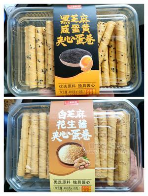 麦酥熊蛋卷，400克/盒，15/箱，四种口味。