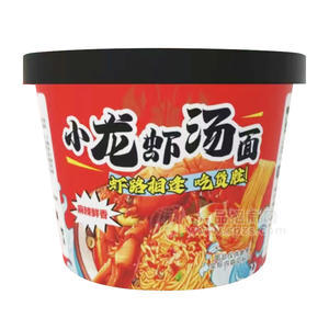 翔波湯面小龍蝦湯面麻辣鮮香方便食品廠家招商桶裝