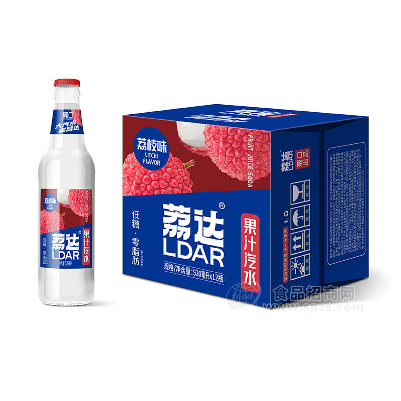 荔达荔枝味果汁汽水冰爽果汽饮料饮品招商箱装