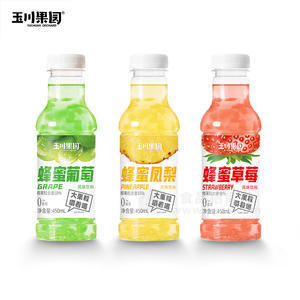 玉川果園蜂蜜椰果果味飲料系列450ml
