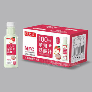 益力添蘋果荔枝汁100%無菌冷罐復合果汁飲料飲品廠家招商