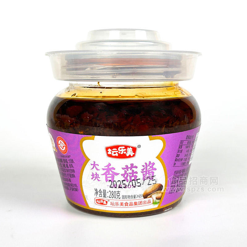 壇樂美大塊香菇醬下飯醬休閑食品廠家招商280g