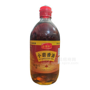 晟杭河南纯正石磨芝麻香油500ml家用小磨香油玻璃瓶南阳香油