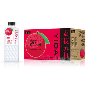 誼達(dá)荔枝蘇打水荔枝味飲品飲料廠家招商680ml×15