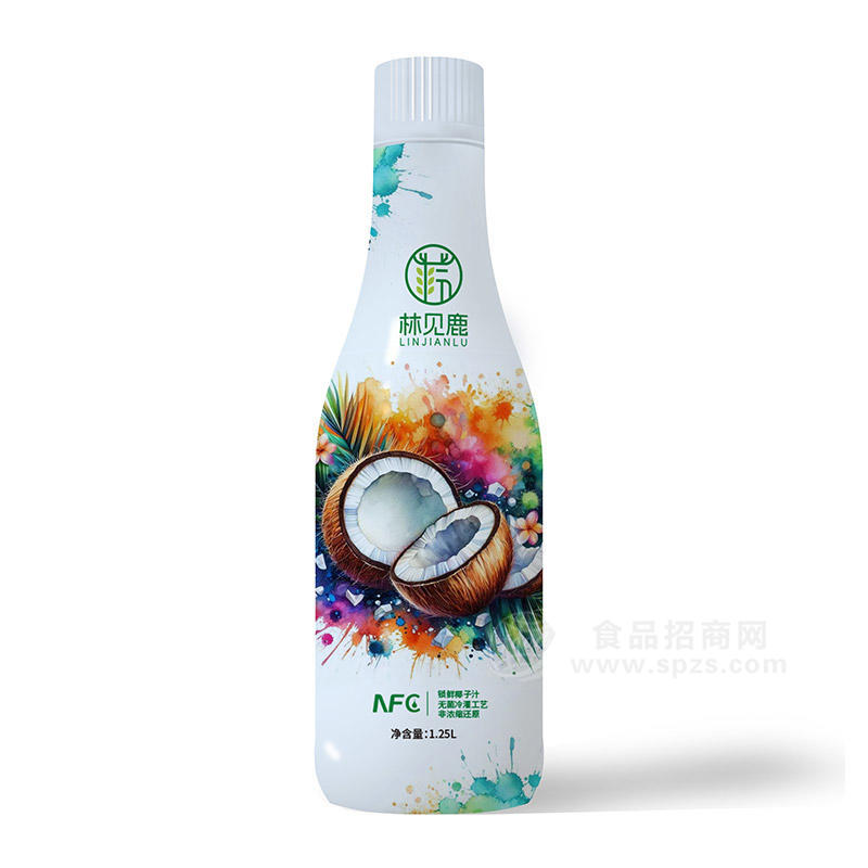 林见鹿椰汁100%NFC无菌冷罐饮品饮料厂家招商1.25L