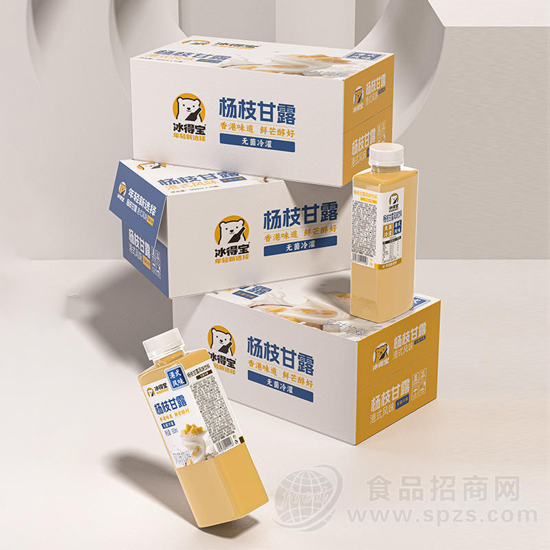 冰得宝杨枝甘露无菌冷罐风味饮料饮品厂家招商箱装