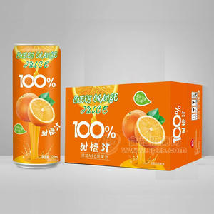 甄沃甜橙汁100%NFC原果汁飲料飲品廠家招商320ml