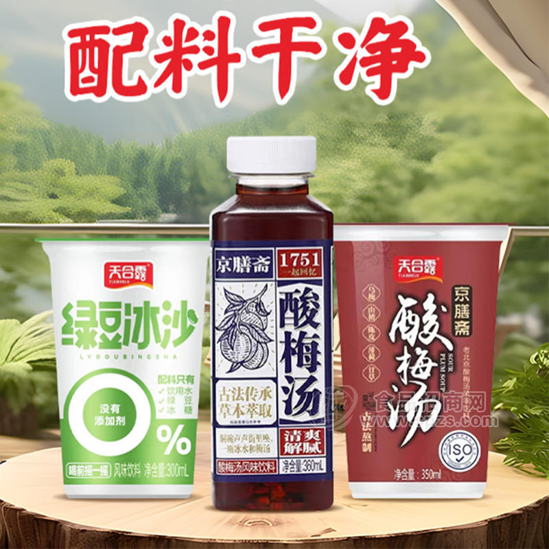 天合露饮料夏季饮品系列清爽解腻风味饮料厂家招商杯装