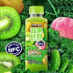 蔬果計劃蔬菜汁獼猴桃羽衣甘藍復合果蔬汁飲料廠家招商360ml
