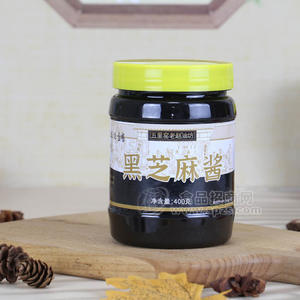 晟杭食品黑芝麻醬家用400克瓶裝純黑芝麻醬熱干面涼皮火鍋批發(fā)
