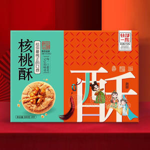 谷部一族核桃酥餅干禮盒裝廠家招商300g