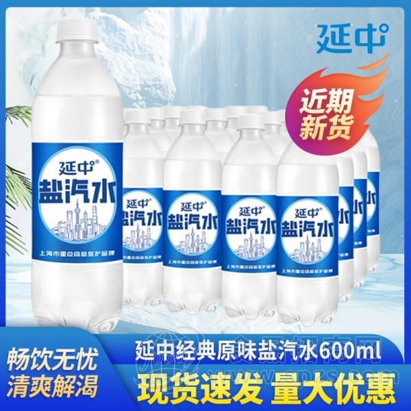 延中盐汽水600ml*20瓶/箱定制团购批发现货商超同款