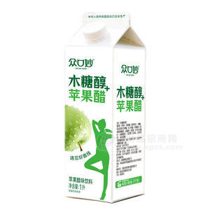 众口妙木糖醇苹果醋味饮料1L