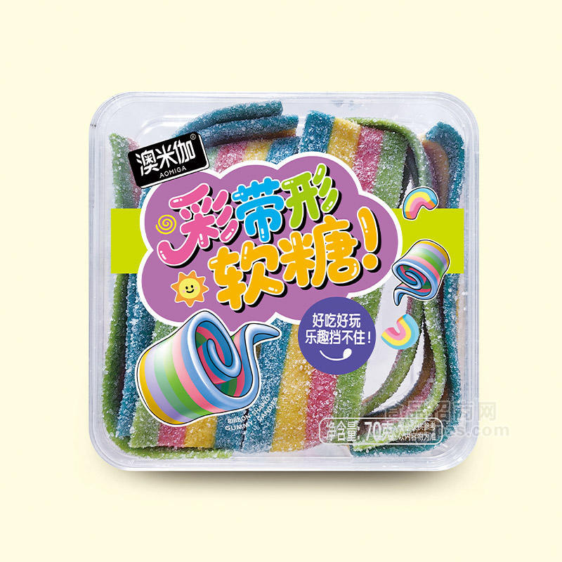 澳米伽彩带形软糖70g