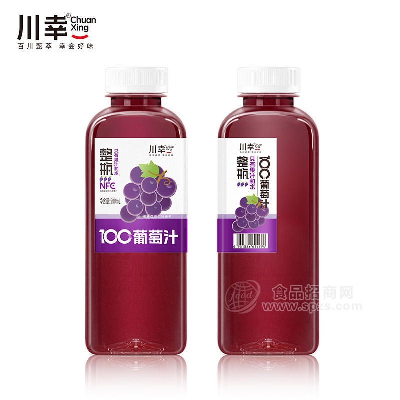 川幸100%葡萄汁果汁饮料500ml