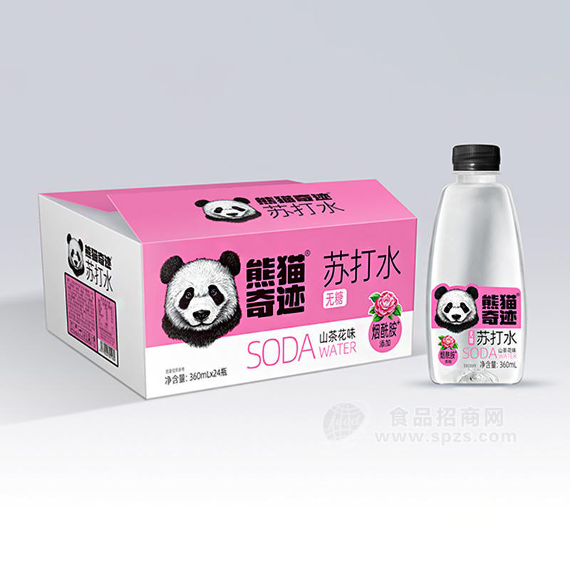 熊猫奇迹苏打水山茶花味饮料360ml