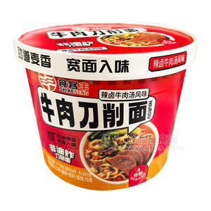食客豐牛肉刀削面辣鹵牛肉湯風(fēng)味方便食品111g