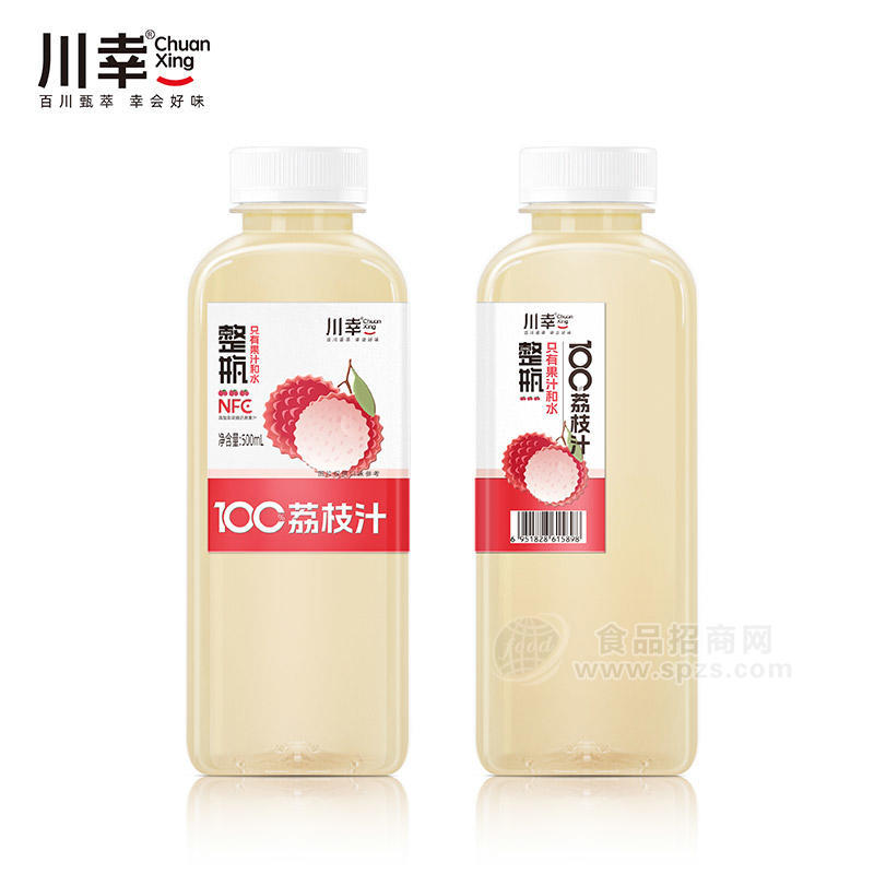川幸100%荔枝汁果汁饮料500ml