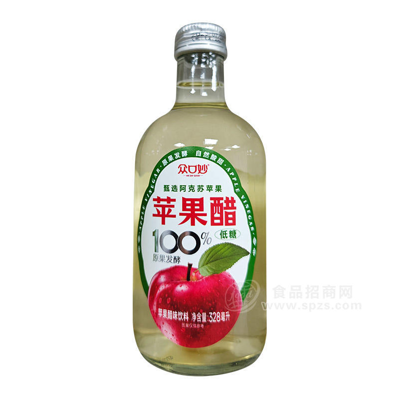 众口妙苹果醋100%饮料328ml