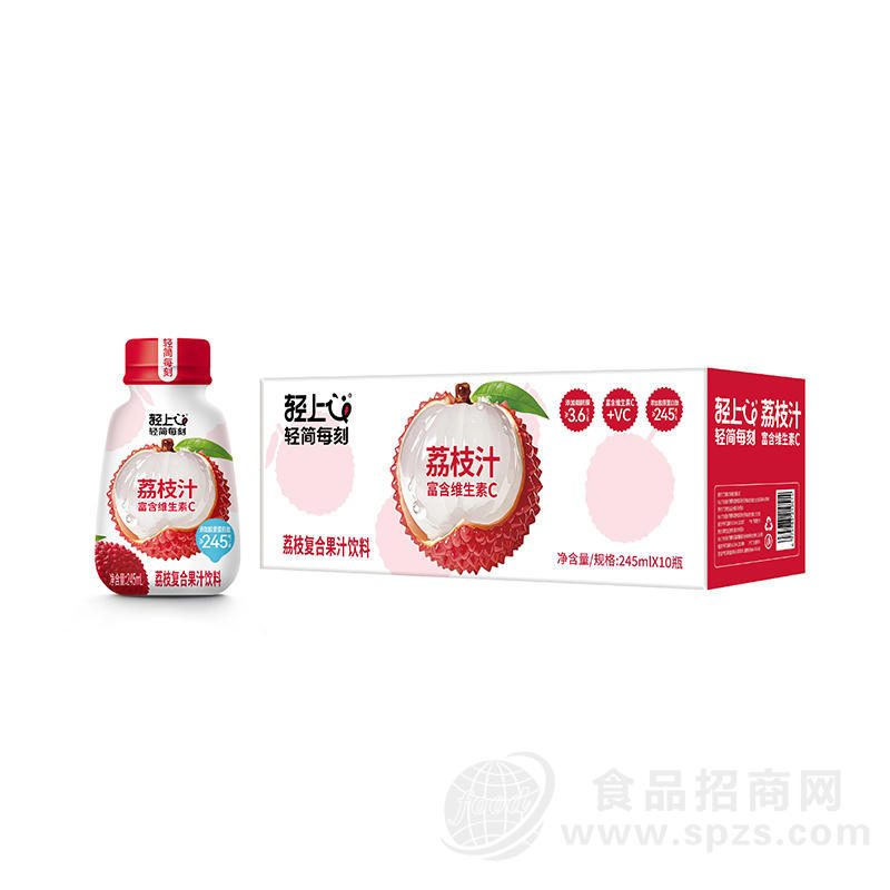 轻上荔枝汁果汁饮料245ml