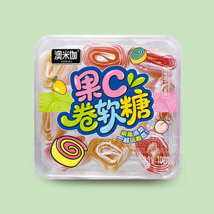 澳米伽果C卷软糖白桃+芒果味100g