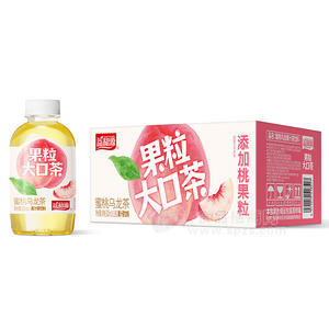 益和源果粒大口茶蜜桃乌龙果汁茶饮料500ml