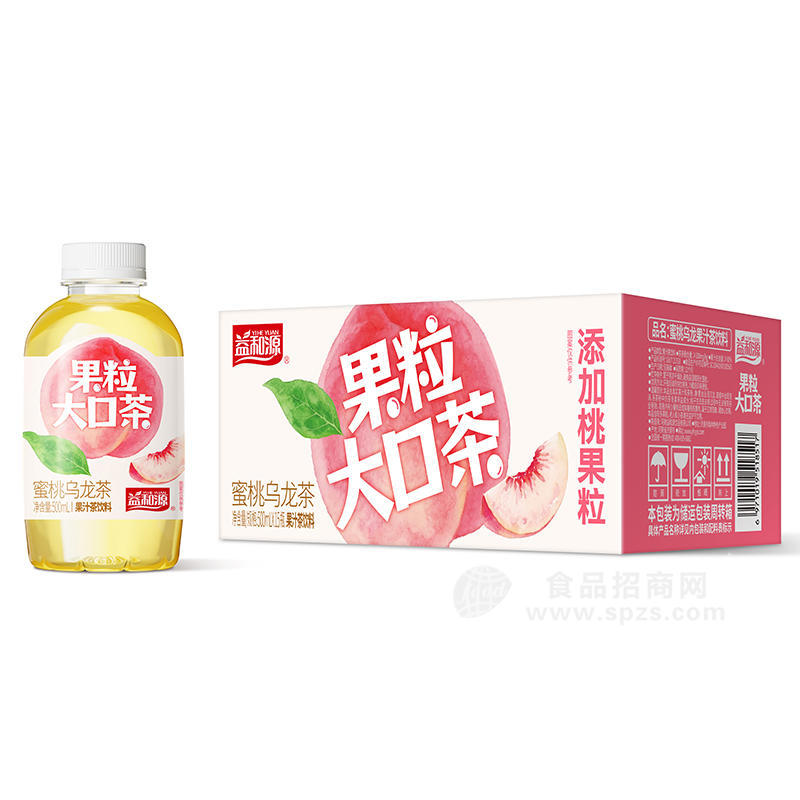 益和源果粒大口茶蜜桃乌龙果汁茶饮料500ml