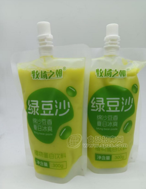 牧场之朝绿豆沙植物蛋白饮料300g