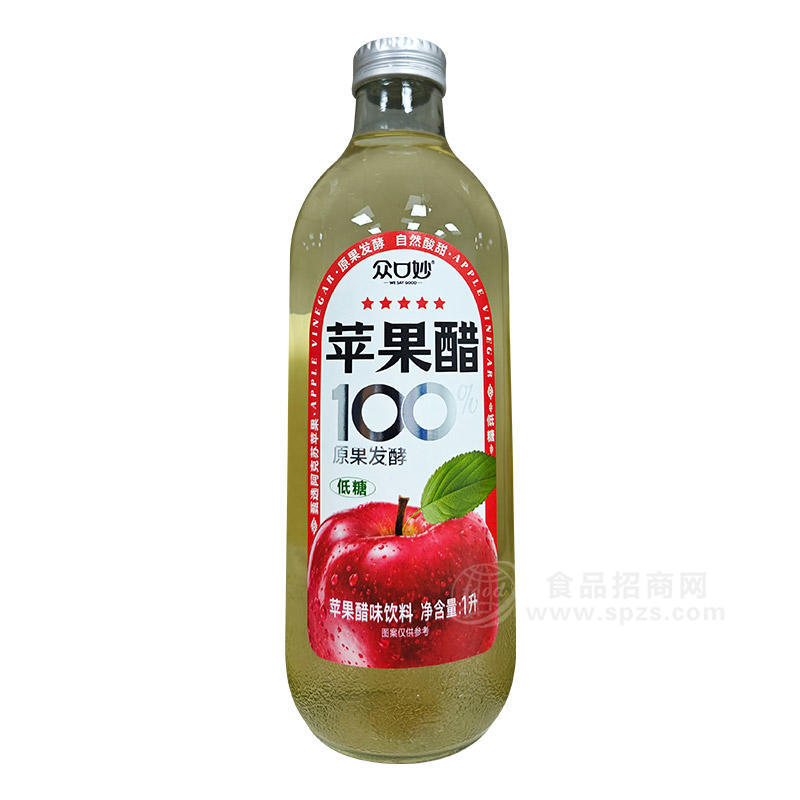 众口妙苹果醋100%饮料1L