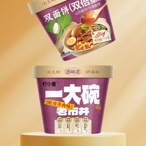 柠小薯一大碗面酸辣牛肉味方便食品179g