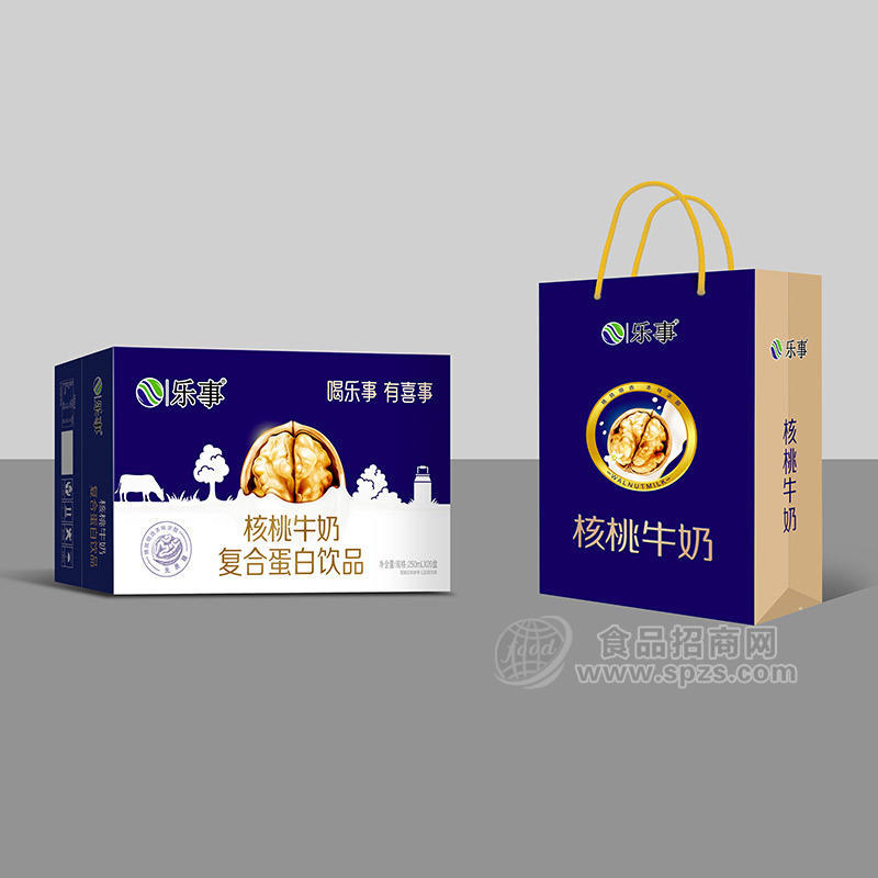 乐事核桃牛奶复合蛋白饮品250mlx20盒