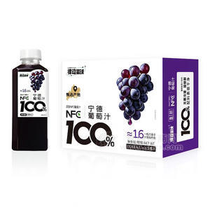 律动星球100%葡萄汁果汁饮料500mL
