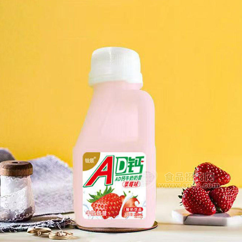 铨顺草莓味牛奶奶昔酸奶饮品258ml