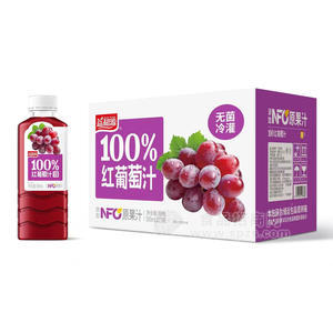 益和源无菌冷灌装100%红葡萄汁果汁饮料500mlx15瓶