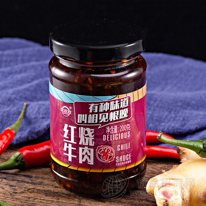 菜欢欢红烧牛肉酱调味酱200g