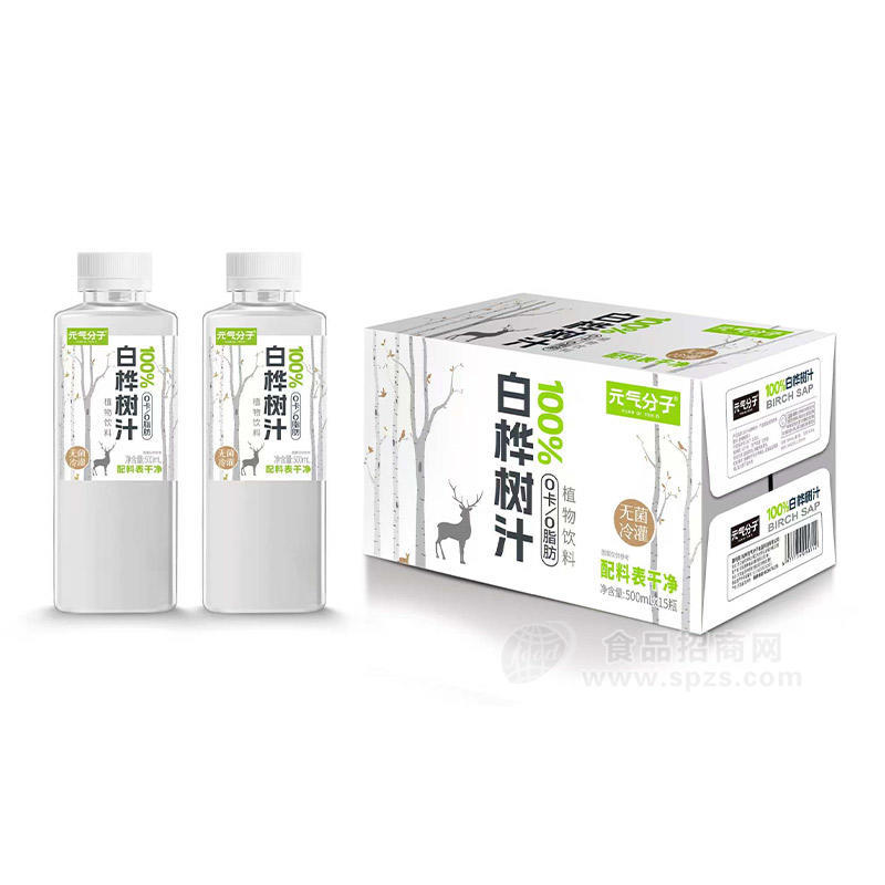 元气分子100%白桦树汁植物饮料500mlx15瓶