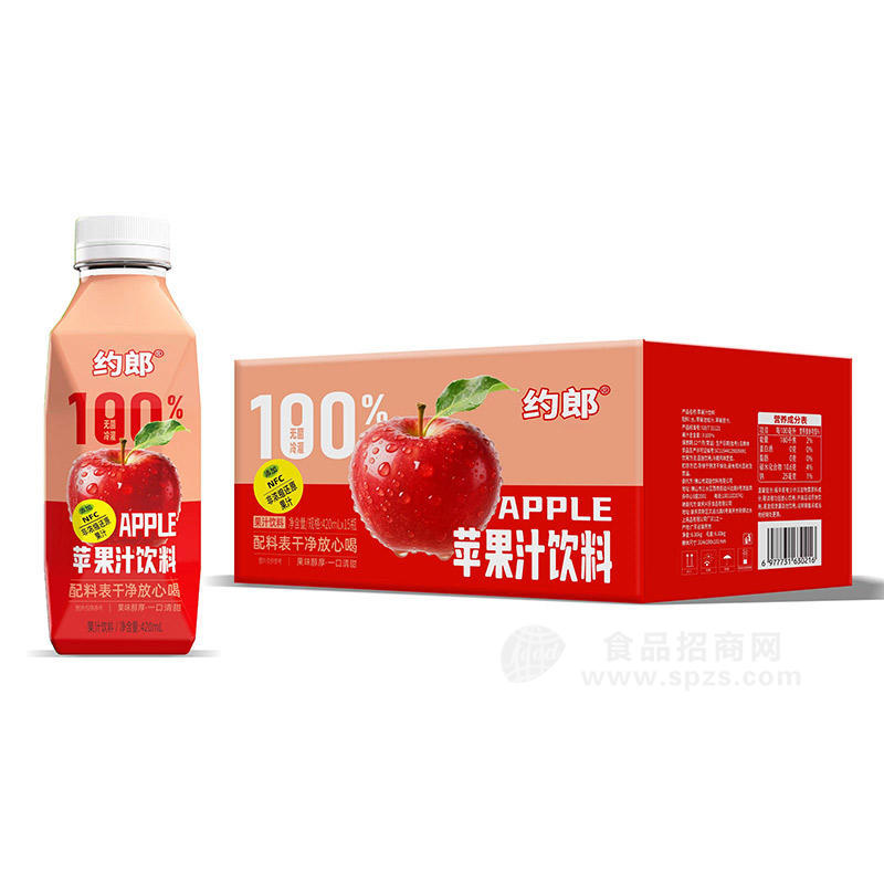 约郎苹果汁饮料420mlx15瓶