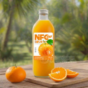 赞漾100%橙子汁果汁饮料1L