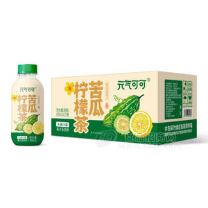 元气可可无菌冷灌装苦瓜柠檬茶果汁茶饮料420mlx15瓶