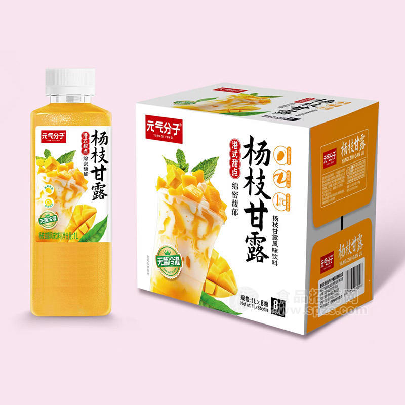 元气分子杨枝甘露风味饮料1LX8瓶