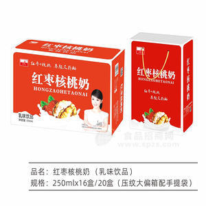九州华洋红枣核桃奶乳味饮品250ml