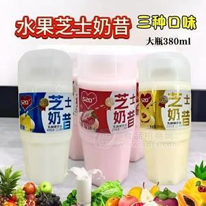 草莓味黄桃味原味水果芝士奶昔乳酸菌饮品380ml