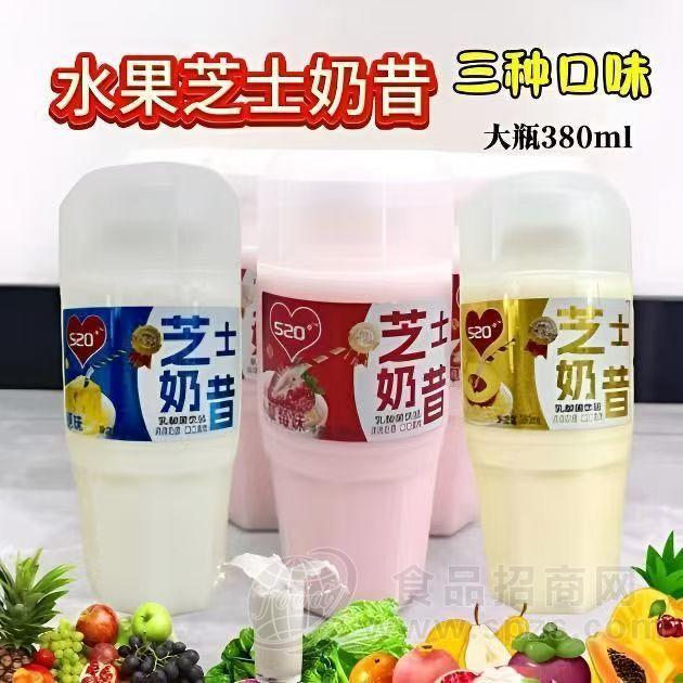 草莓味黄桃味原味水果芝士奶昔乳酸菌饮品380ml